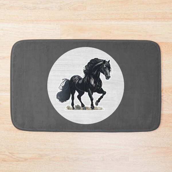 Item preview, Friesian Horse Watercolor Drawing designed and sold by LivingColorful.