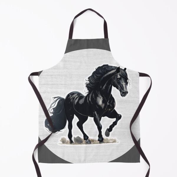 Item preview, Friesian Horse Watercolor Drawing designed and sold by LivingColorful.