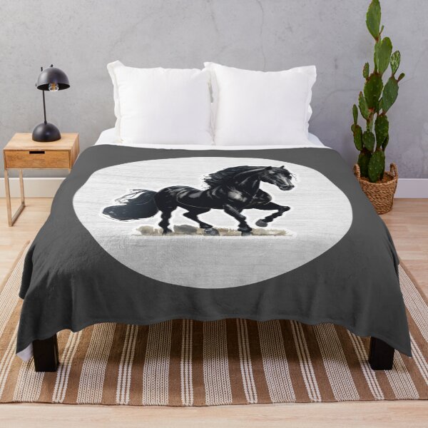 Item preview, Friesian Horse Watercolor Drawing designed and sold by LivingColorful.