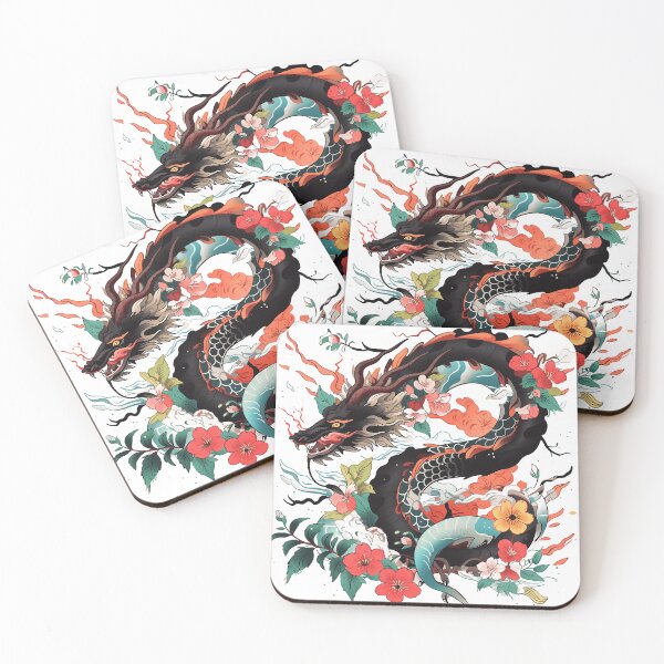 Item preview, Tattoo Style Dragon designed and sold by Lucy Goosy Art.
