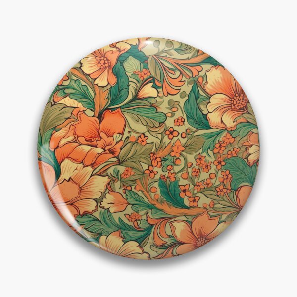 Item preview,  Green and Orange Chinoiserie designed and sold by YourPattern.