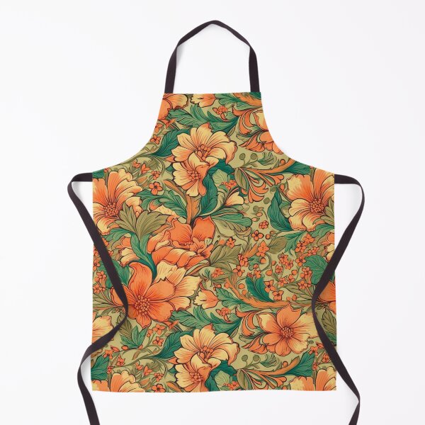 Item preview, Green and Orange Chinoiserie designed and sold by YourPattern.