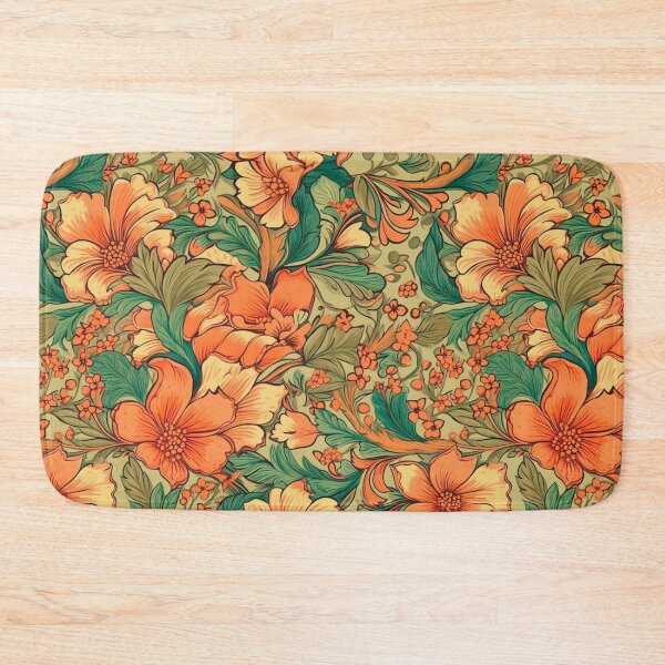 Item preview,  Green and Orange Chinoiserie designed and sold by YourPattern.