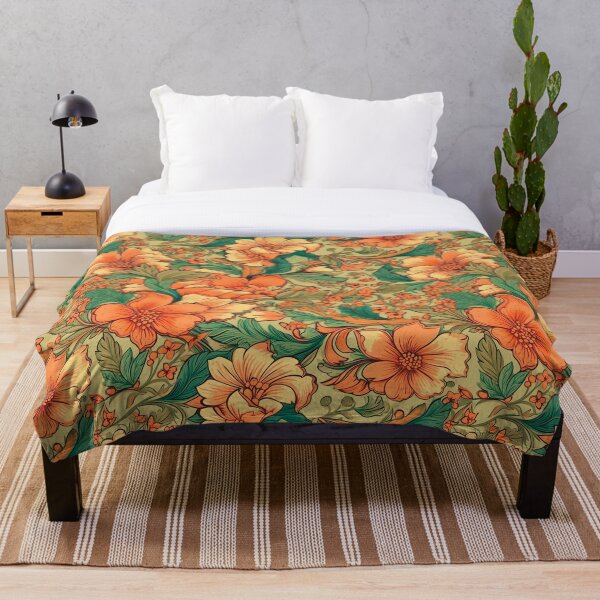 Item preview,  Green and Orange Chinoiserie designed and sold by YourPattern.