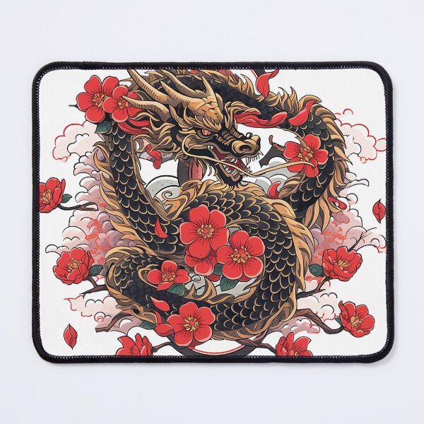 Item preview, Tattoo Style Dragon designed and sold by Lucy Goosy Art.