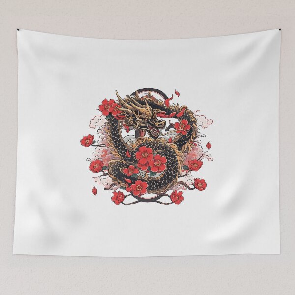 Item preview, Tattoo Style Dragon designed and sold by Lucy Goosy Art.