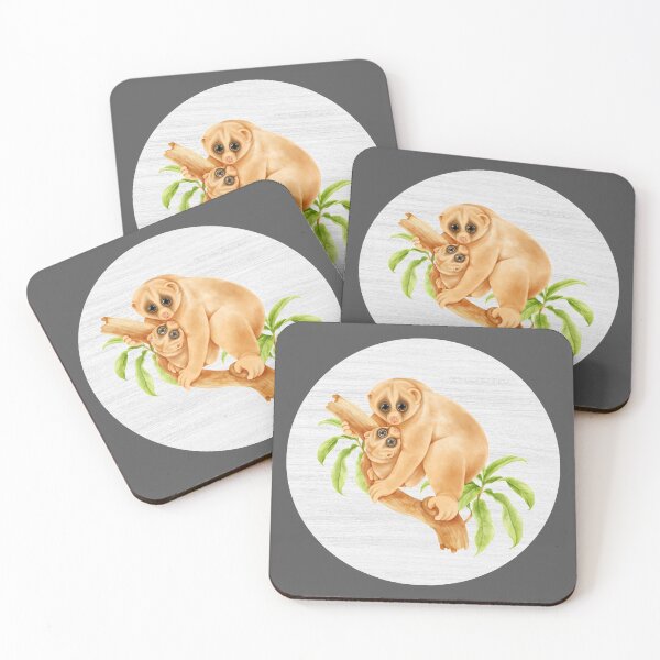 Item preview, Watercolor Drawing of Slow loris designed and sold by LivingColorful.