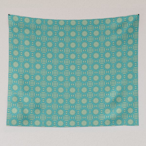 Item preview, Art Nouveau Sunburst in Teal designed and sold by Piccolo Fiore Prints.