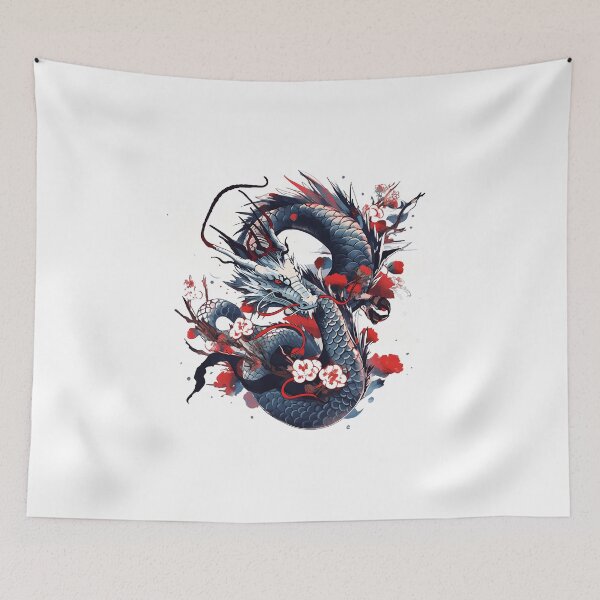 Item preview, Tattoo Style Dragon designed and sold by Lucy Goosy Art.