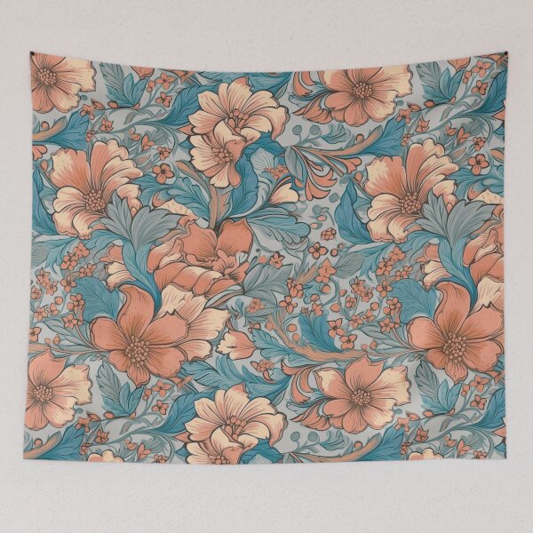 Item preview,  Blue and Red  Chinoiserie designed and sold by YourPattern.
