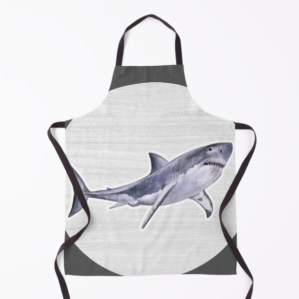 Item preview, Great white shark Watercolor Drawing designed and sold by LivingColorful.