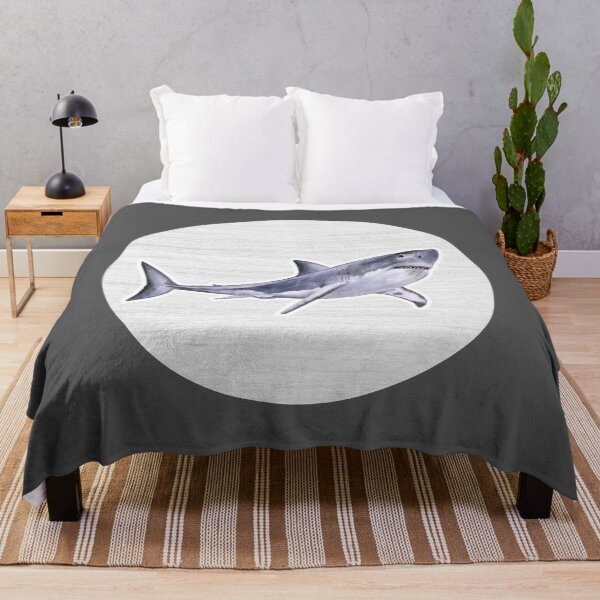 Item preview, Great white shark Watercolor Drawing designed and sold by LivingColorful.