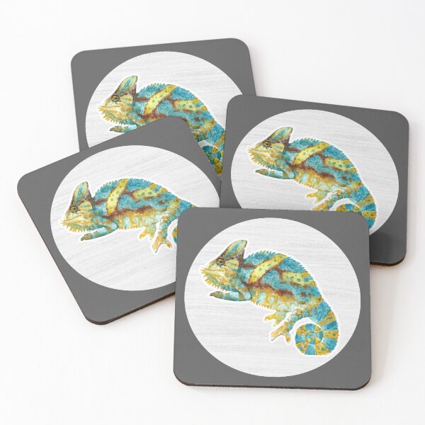 Item preview, Chameleon Watercolor Drawing designed and sold by LivingColorful.