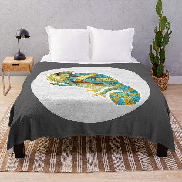 Item preview, Chameleon Watercolor Drawing designed and sold by LivingColorful.