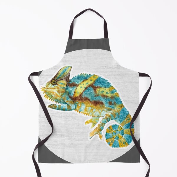 Item preview, Chameleon Watercolor Drawing designed and sold by LivingColorful.