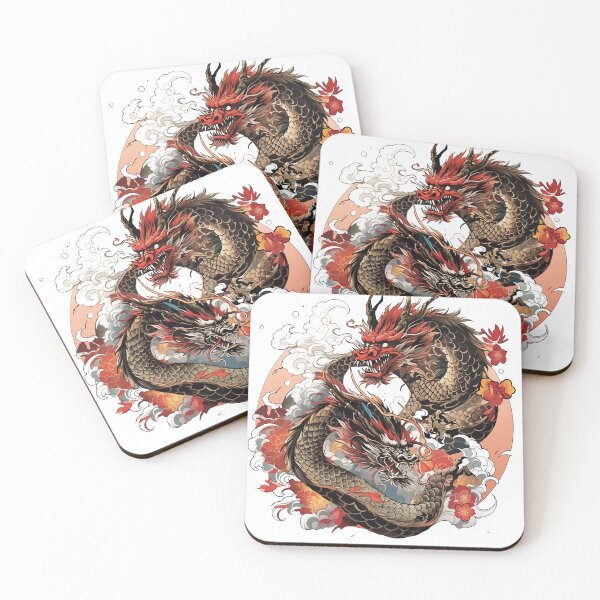 Item preview, Tattoo Style Dragon designed and sold by Lucy Goosy Art.
