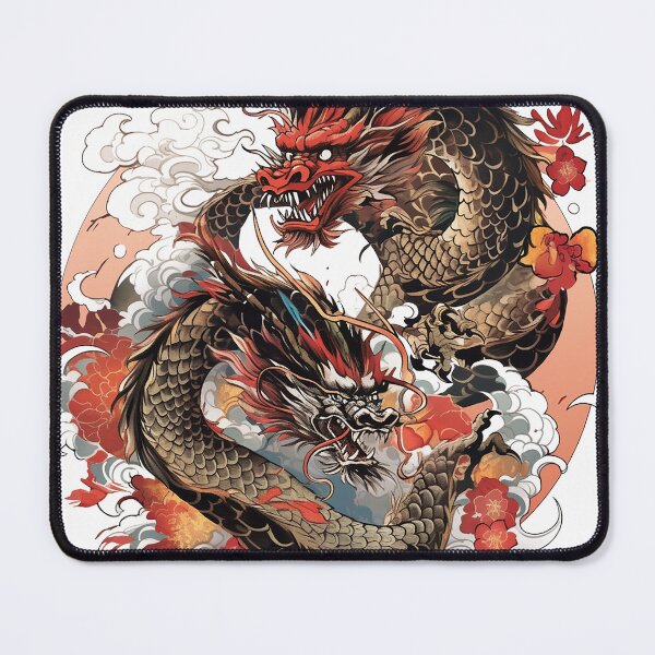Item preview, Tattoo Style Dragon designed and sold by Lucy Goosy Art.