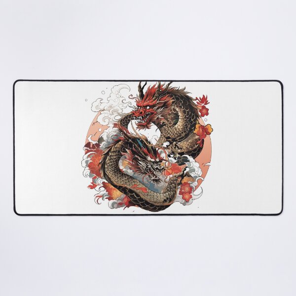 Item preview, Tattoo Style Dragon designed and sold by Lucy Goosy Art.