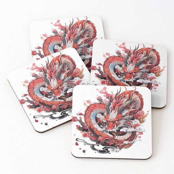 Artikelvorschau, Tattoo Style Dragon entworfen und verkauft von Lucy Goosy Art.