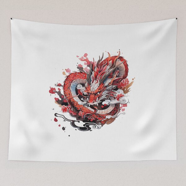 Item preview, Tattoo Style Dragon designed and sold by Lucy Goosy Art.