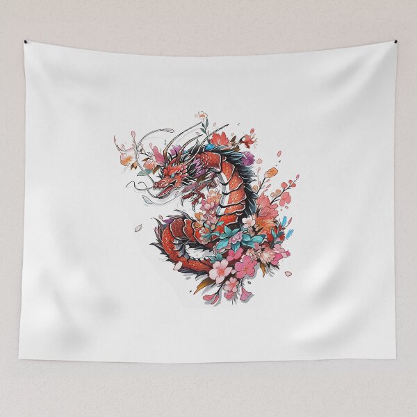 Item preview, Tattoo Style Dragon designed and sold by Lucy Goosy Art.