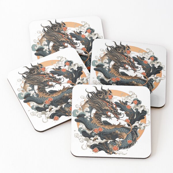 Artikelvorschau, Tattoo Style Dragon entworfen und verkauft von Lucy Goosy Art.
