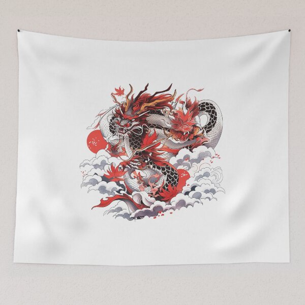 Item preview, Tattoo Style Dragon designed and sold by Lucy Goosy Art.