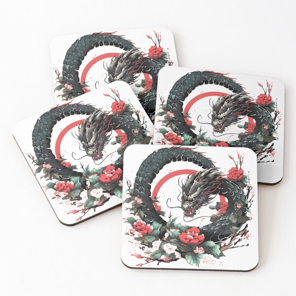 Item preview, Tattoo Style Dragon designed and sold by Lucy Goosy Art.