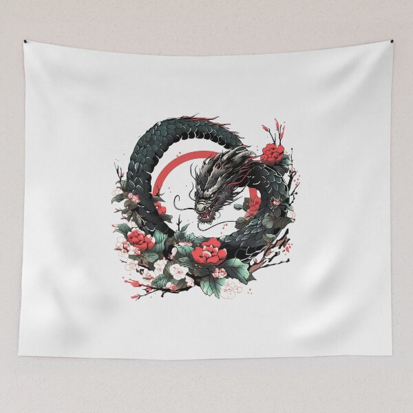 Item preview, Tattoo Style Dragon designed and sold by Lucy Goosy Art.