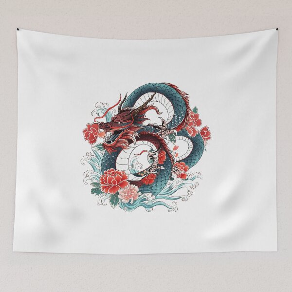 Item preview, Tattoo Style Dragon designed and sold by Lucy Goosy Art.