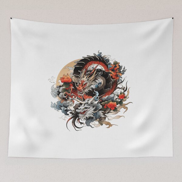 Item preview, Tattoo Style Dragon designed and sold by Lucy Goosy Art.