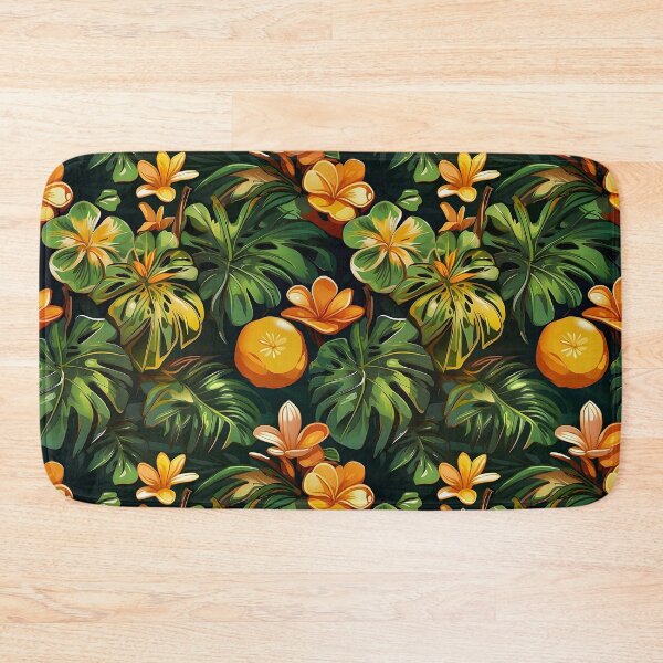 Item preview, Tropical Floral Lime&Oragnes Leaves Citrus Patterns designed and sold by MindWave THC.