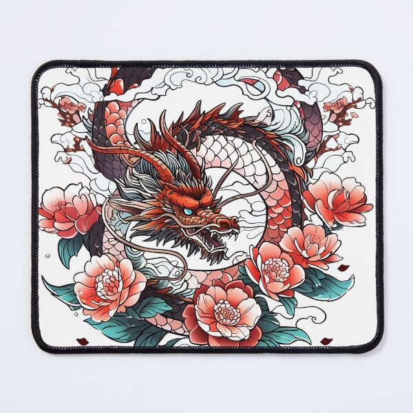 Item preview, Tattoo Style Dragon designed and sold by Lucy Goosy Art.