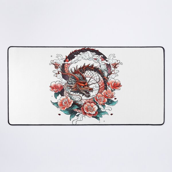 Item preview, Tattoo Style Dragon designed and sold by Lucy Goosy Art.
