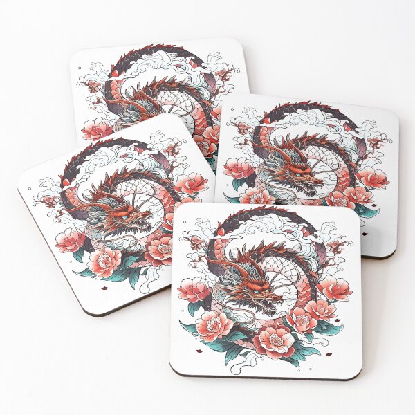 Item preview, Tattoo Style Dragon designed and sold by Lucy Goosy Art.
