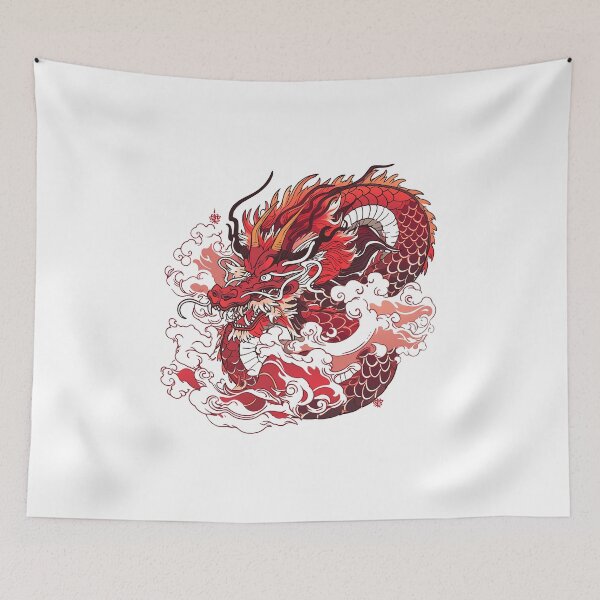 Item preview, Tattoo Style Dragon designed and sold by Lucy Goosy Art.