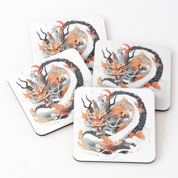Item preview, Tattoo Style Dragon designed and sold by Lucy Goosy Art.