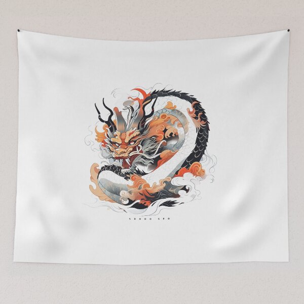 Item preview, Tattoo Style Dragon designed and sold by Lucy Goosy Art.