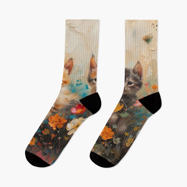 Artikelvorschau, Abstrakte Blüten und verspielte Kätzchen entworfen und verkauft von Catloaf Art.