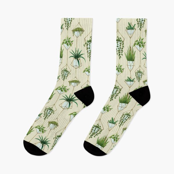 Item preview, Geometric Hanging Houseplant Pattern, Cream designed and sold by tanyadraws.