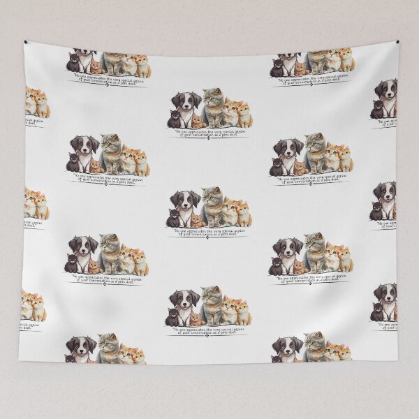 Item preview, Cute Dog and Cat Family – Adorable Pet Illustration for Animal Lovers designed and sold by Fanatic Nerd.