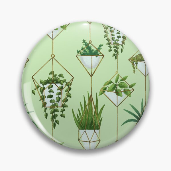 Item preview, Geometric Hanging Houseplant Pattern, Light Green designed and sold by tanyadraws.