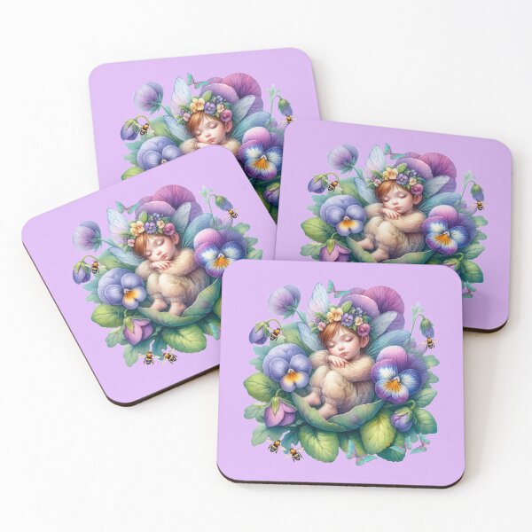 Item preview, Fairy princess asleep in the pansies, fantasy tale designed and sold by LoneAngel.