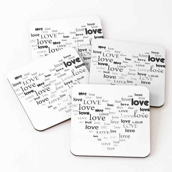 Item preview, Love Heart Calligraphy designed and sold by KawaiiKiosk.