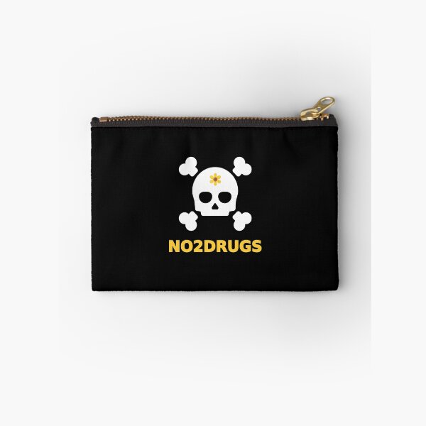 Item preview, No to Drugs Large Skull Crossbones Flower Anti-Drug Dark Color designed and sold by TinyStarAmerica.