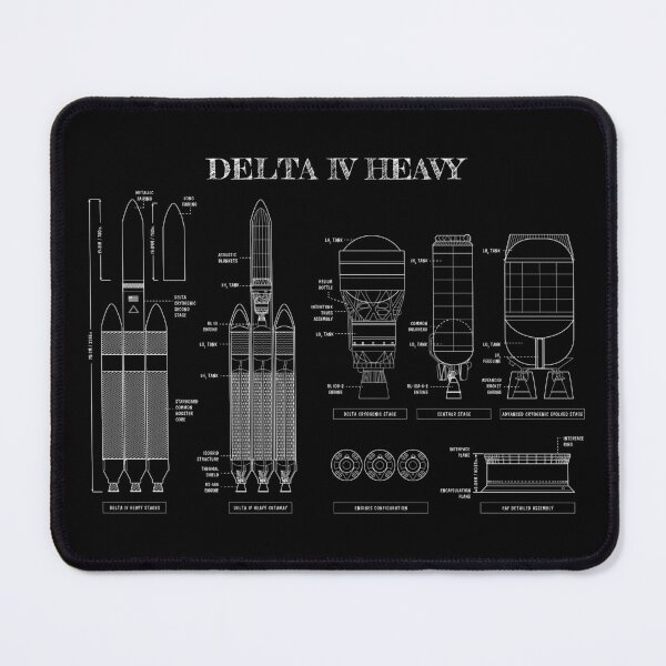 Item preview, Delta IV Heavy (White Stencil-No Background) Horizontal designed and sold by BGALAXY.