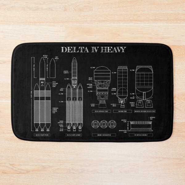 Item preview, Delta IV Heavy (White Stencil-No Background) Horizontal designed and sold by BGALAXY.