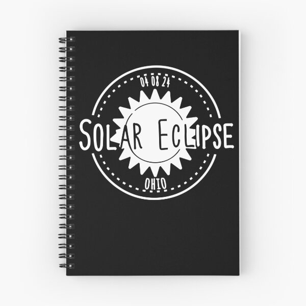 Item preview, Ohio 040824 Total Solar Eclipse 2024 in white designed and sold by EmeraldeaArt.