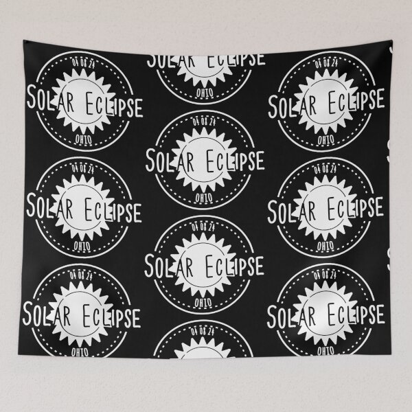 Item preview, Ohio 040824 Total Solar Eclipse 2024 in white designed and sold by EmeraldeaArt.