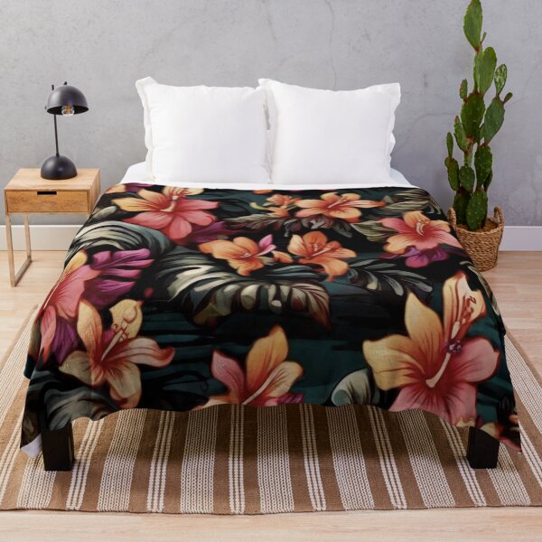 Item preview, Mellow hibiscus on black designed and sold by Flowersonstuff.